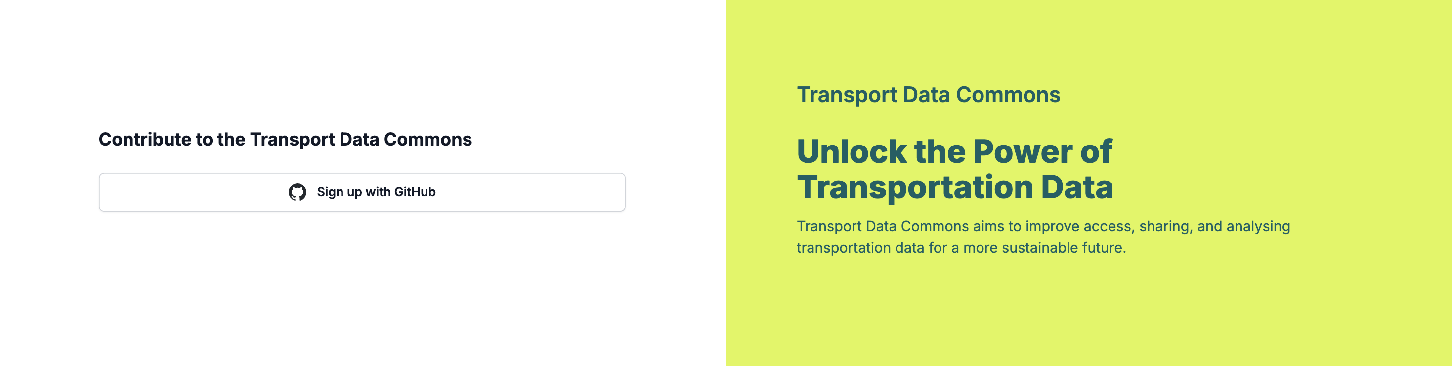 Sign up with GitHub